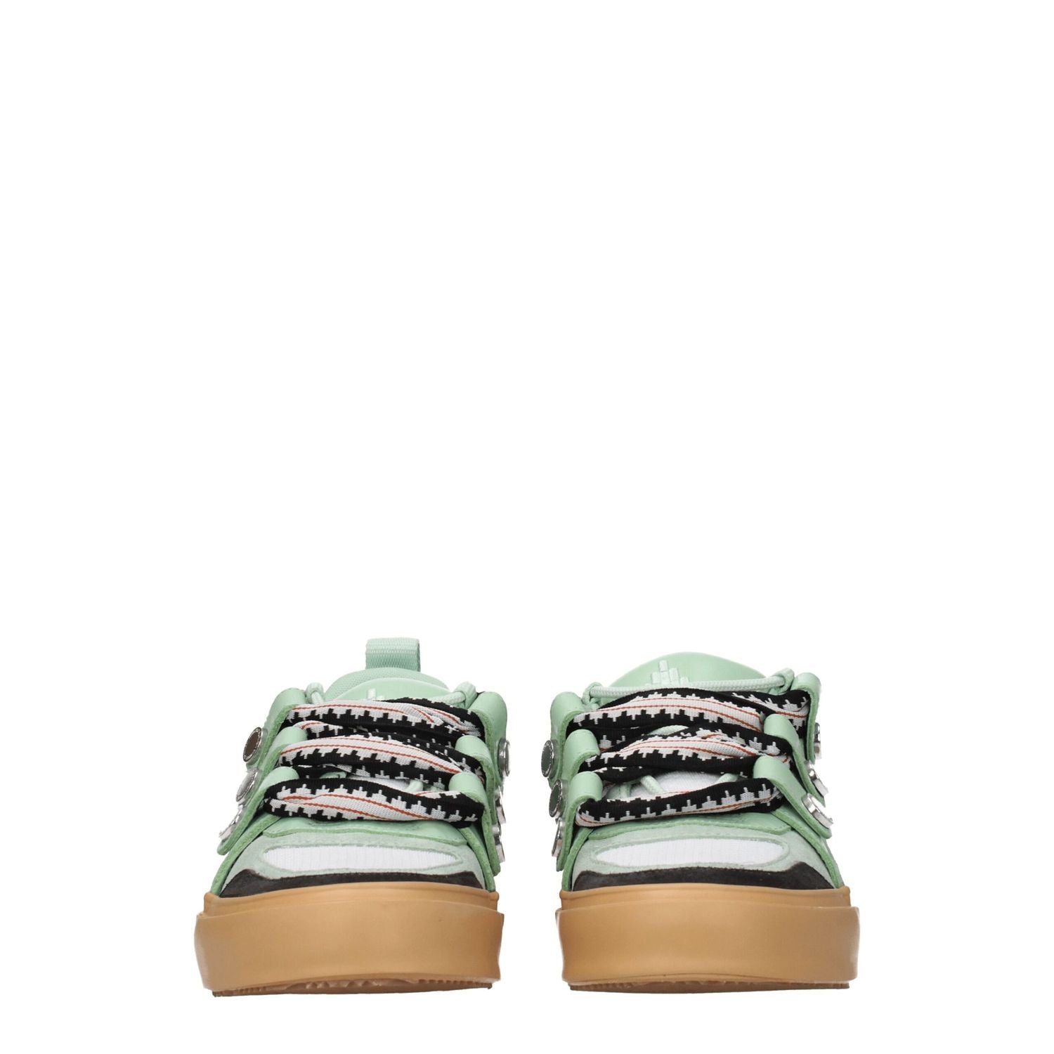 Marcelo Burlon Green Leather Low Top Sneakers