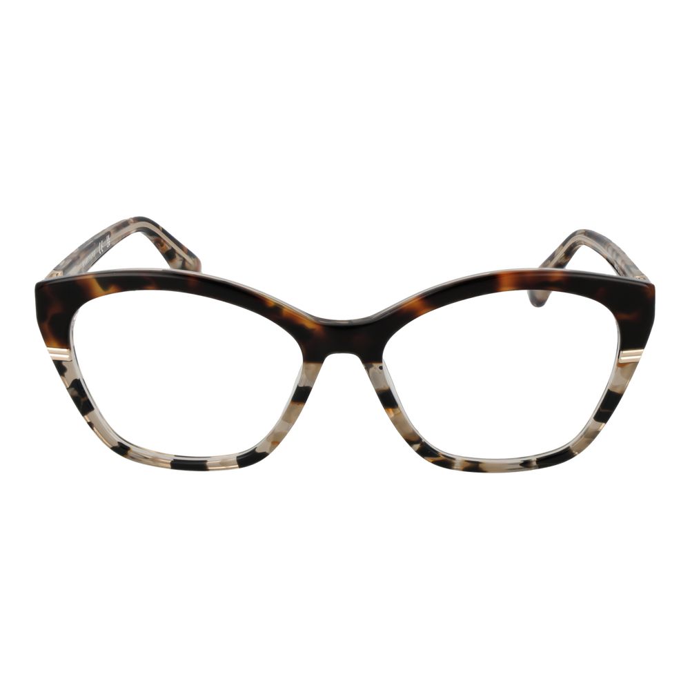 Marciano by Guess Brown Acetate Glasses (Frames) for women, full-rim, rectangle style with demo lenses, brown acetate frame.