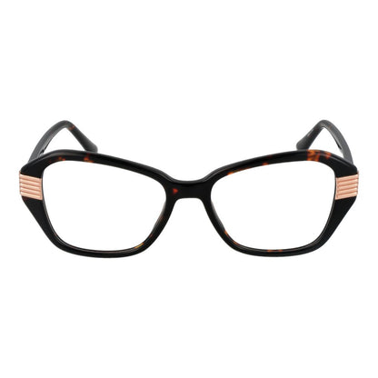 Marciano by Guess Brown Acetate Glasses (Frames) for women, full-rim, rectangle style with demo lenses, brown acetate frame.