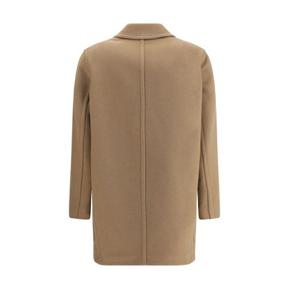 Max Mara Beige Fleece Wool Coat