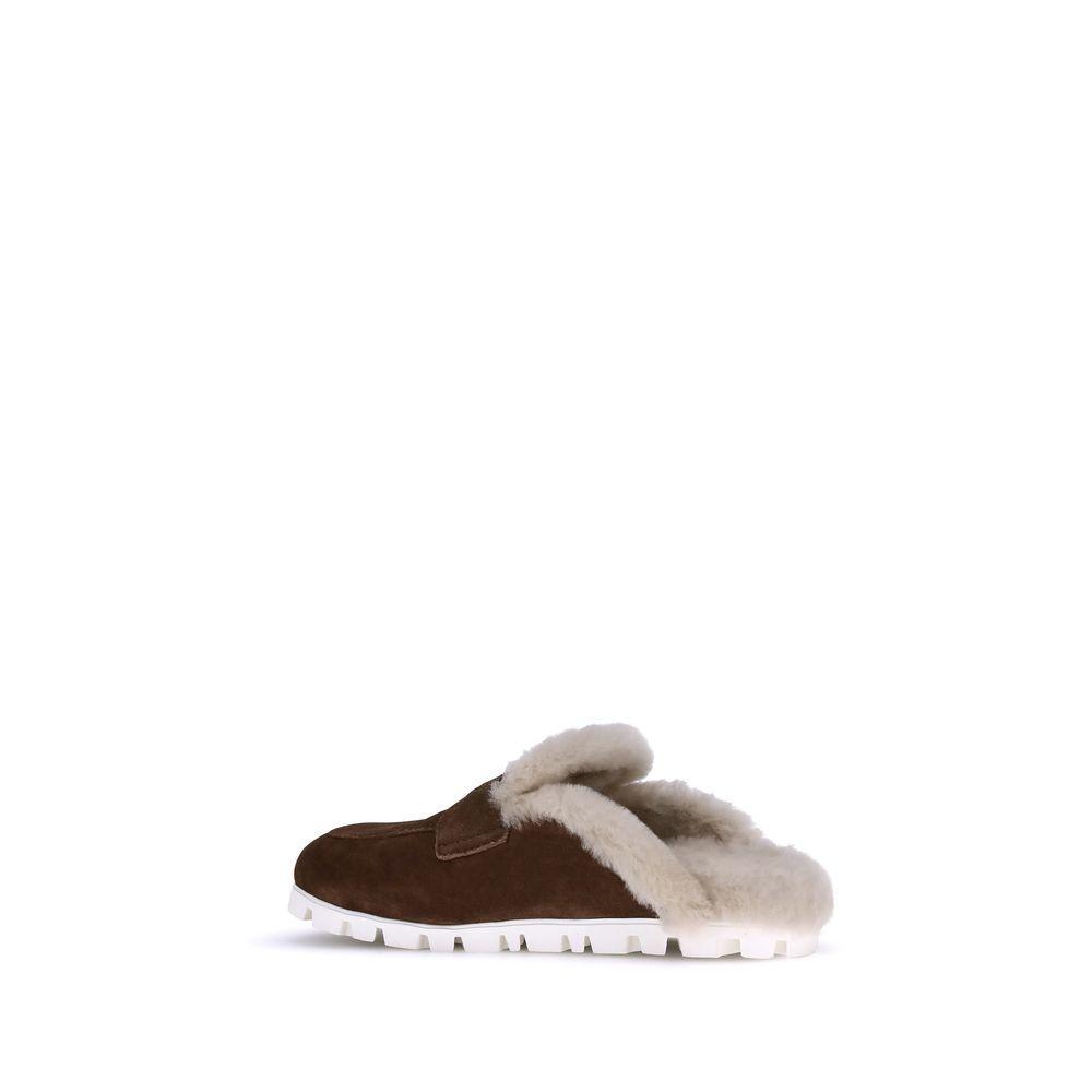 Miu Miu Shearling Mules MI-5D058EFD010Z0GF0324-EU39.5/US9.5