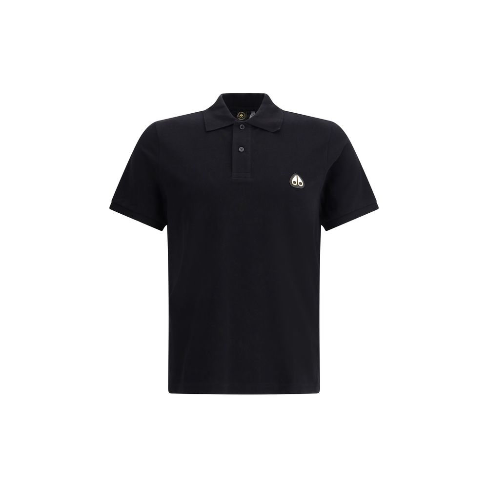 Moose Knuckles Black Cotton Polo Shirt