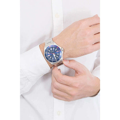 NAUTICA Mod. NAPCPS904 men's quartz analog watch, 46mm case, multifunction features, water resistant 5 ATM, shown on wrist.