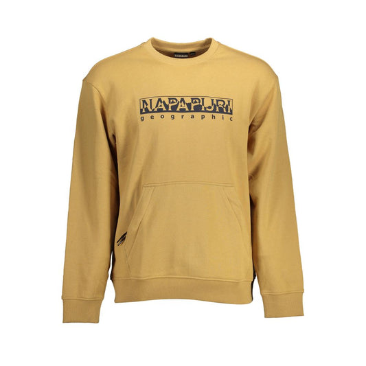 Napapijri Beige Cotton Men Sweatshirt