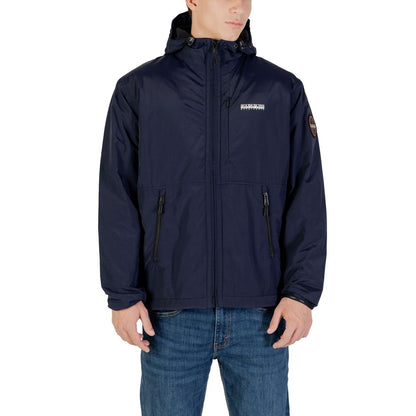 Napapijri Blue Polyamide Shell Jacket 1728,71956299936,Blue,Clothing,IT46 | M,IT48 | L,Jackets & Coats - Clothing,Men,Napapijri,New with tags,Shell Jackets - Jackets & Coats - Clothing