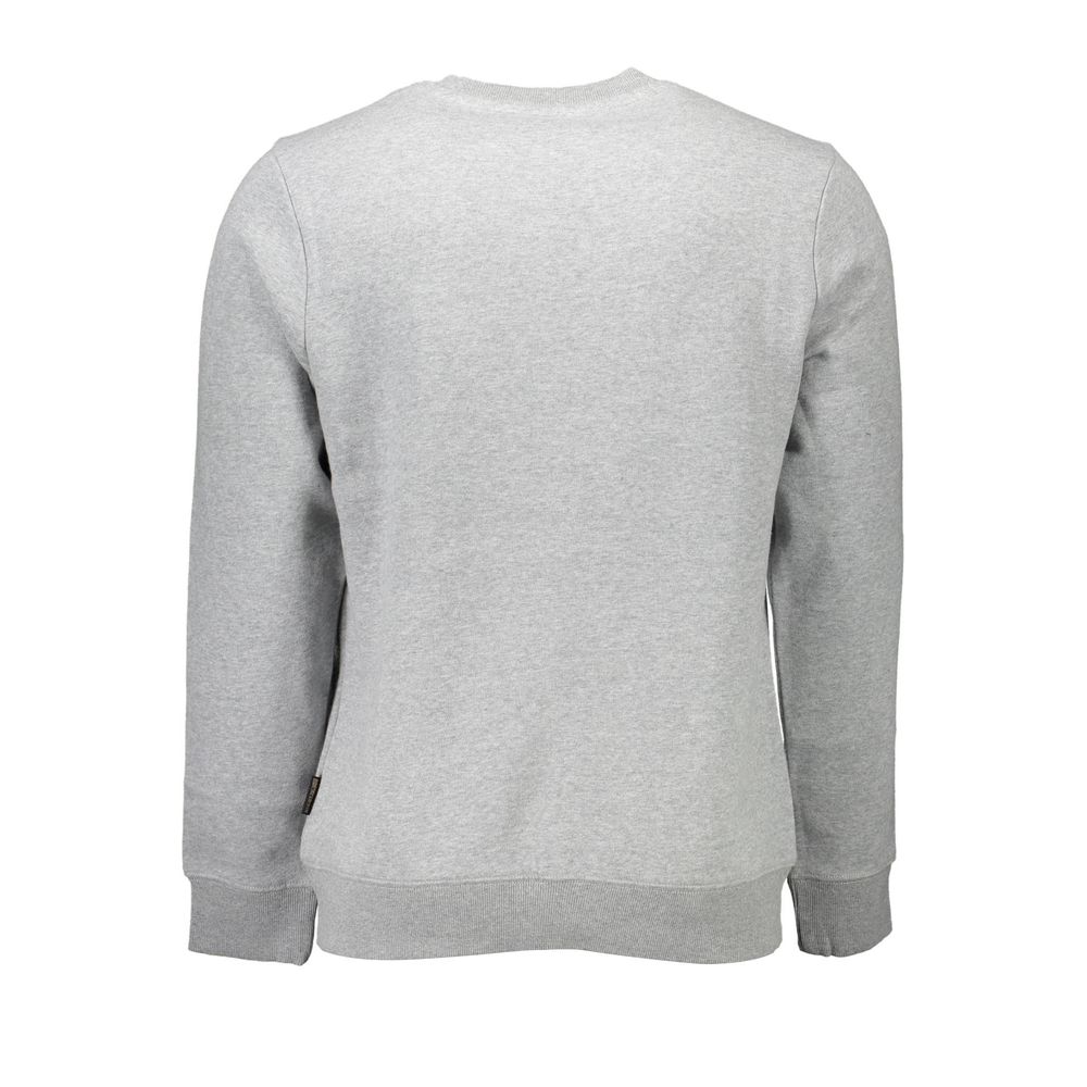 Napapijri Grigio Organic Cotton Men Sweatshirt