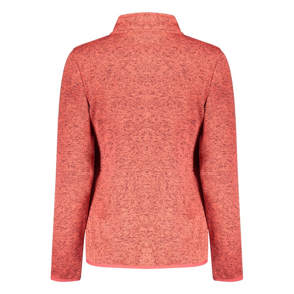 Norway 1963 Pink Polyester Women Sweater with long sleeves and elegant embroidery, showcasing the back view of the stylish design.