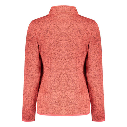 Norway 1963 Pink Polyester Women Sweater with long sleeves and elegant embroidery, showcasing the back view of the stylish design.