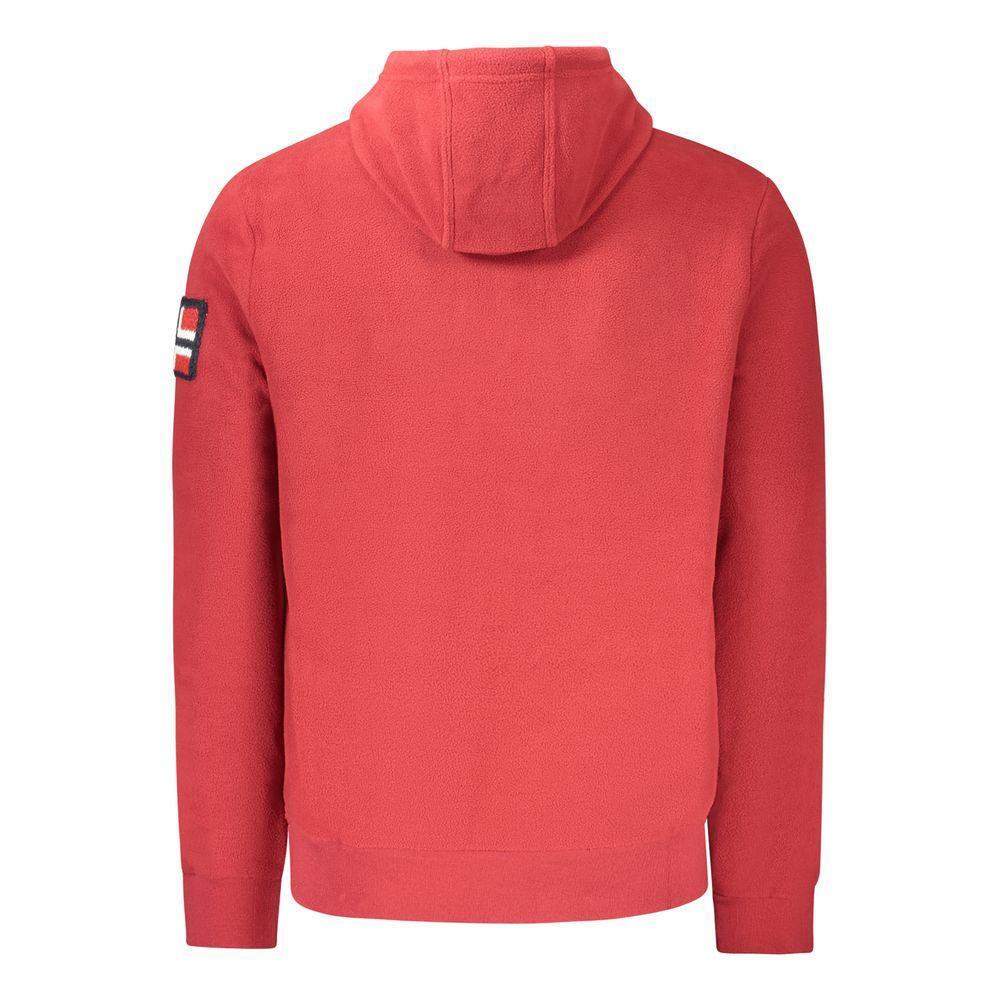 Norway 1963 Red Polyester Men's Hooded Sweater NO-39667-S