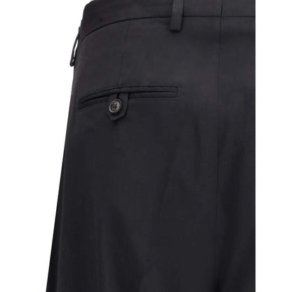 Our Legacy Black Fleece Wool Chino Pants featuring back pocket detail.
