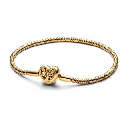 PANDORA MOMENTS Mod. FAMILY TREE HEART CLASP SNAKE CHAIN - Size 20