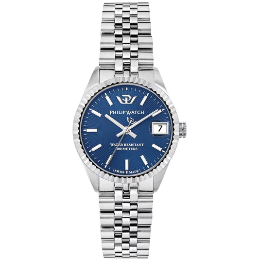 PHILIP WATCH Mod. R8253597677 elegant silver and blue watch with date display