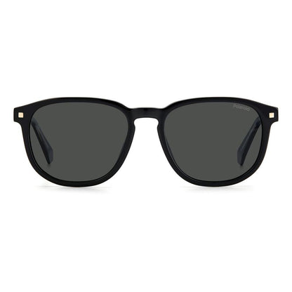 POLAROID MOD. PLD 4117_G_S_X acetate sunglasses for gentlemen, front view with dark lenses and classic design.