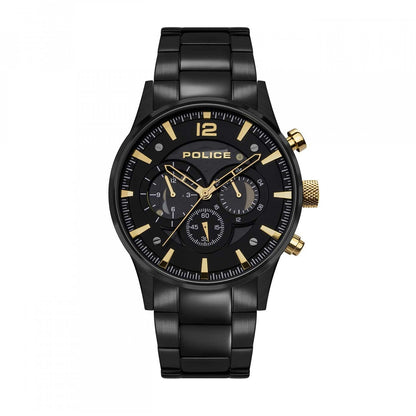 POLICE WATCHES Mod. PEWJK2002802M - Black and Gold Chronograph Watch