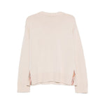 PS By Paul Smith Sweaters Beige wool and cotton sweater with ribbed hem and long sleeves back view.