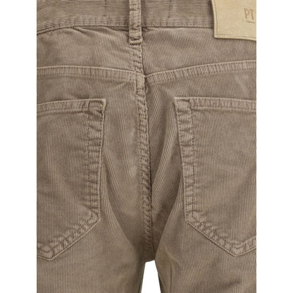 PT Torino Beige Cotton Casual Pants