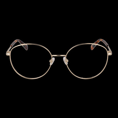 PUCCI MOD. EP5244 55032 lady eyeglasses with round frame and thin gold rims on black background