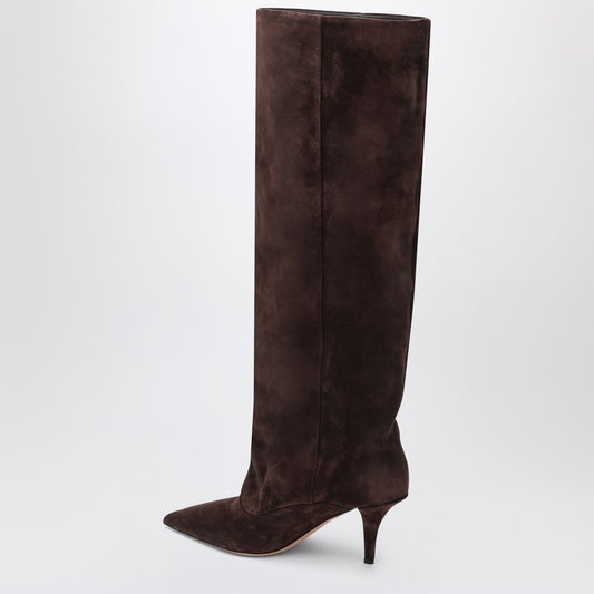 Paris Texas Tall boots in chocolate-coloured suede LDin,Women,Women > Shoes,Women > Shoes > Boots,Yes Eu Paris Texas PX1685XV0SN/R_PATEX-CB_500