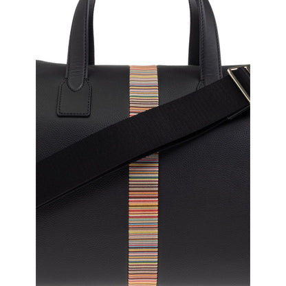 Paul Smith Leather 'Signature Stripe' Trim Holdall