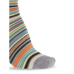 Paul Smith Underwear MultiColour striped trunk with logo waistband, organic cotton, elasticated, exposed-seam detailing, 5 pack.