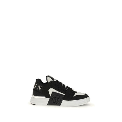 Philipp Plein Black Calf Leather Bos Taurus Low Top Sneakers