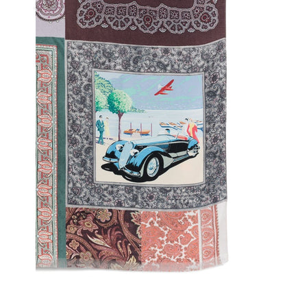 Pierre Louis Mascia Lago di Como silk printed scarf