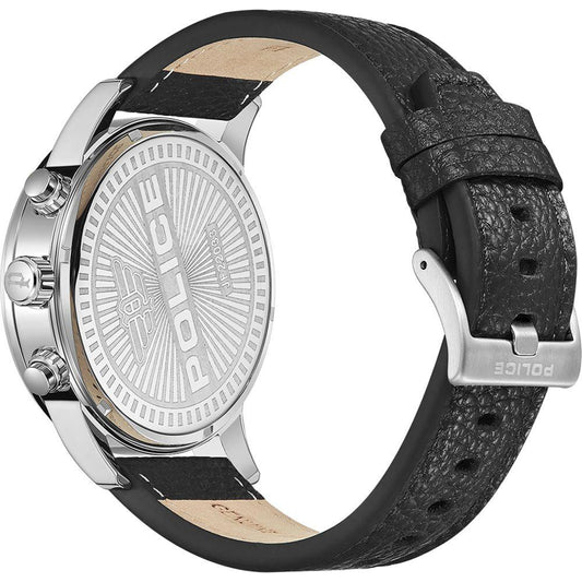 Police Black Leather Watch 1728,Black,Men,New with tags,Police,Watches for Men - Watches Police POPEWJF2203305AC