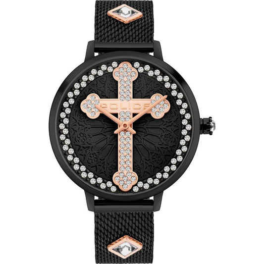 Police Black Stainless Steel Watch 1728,Black,New with tags,Police,Watches for Women - Watches,Women Police POPL16031MSB02MMAAC