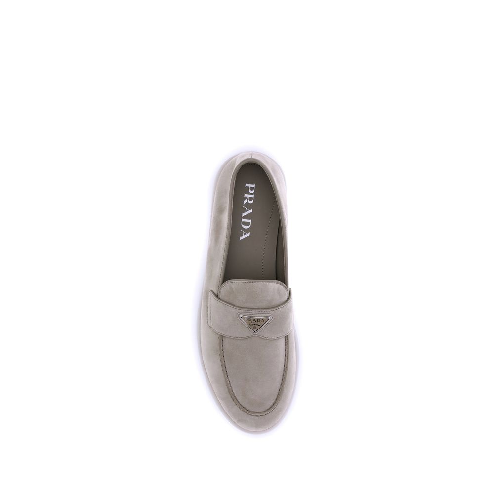 Prada Beige Rubber Slip-On Loafers