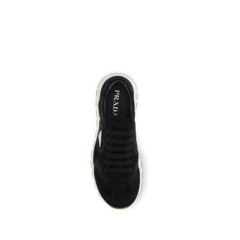 Prada Black Recycled Polyamide Athletic Sneakers