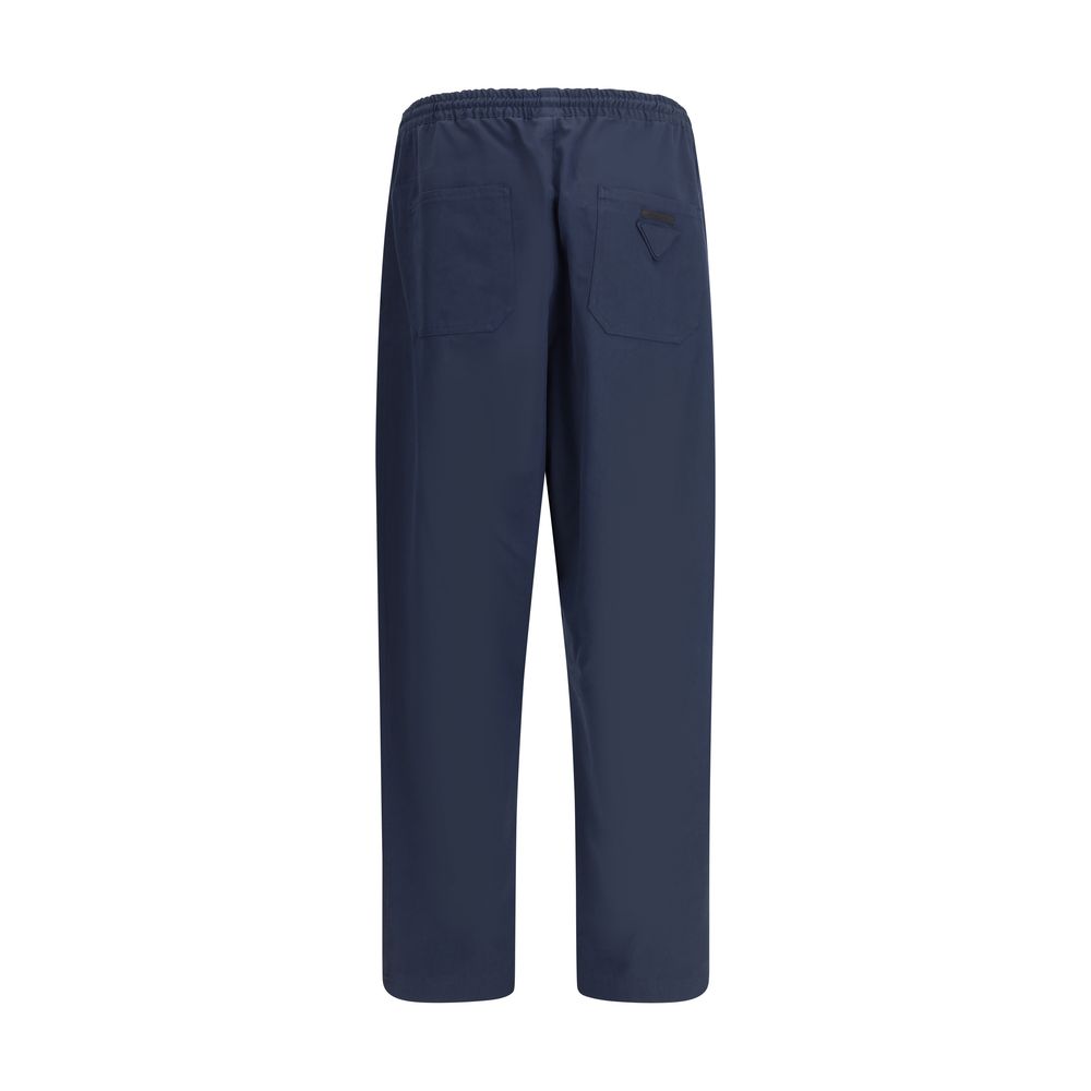 Prada Blue Cotton Casual Pants
