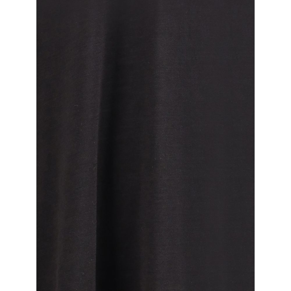 Close-up of Rick Owens Black Fleece Wool Sportswear, showcasing soft black wool texture with a smooth, luxurious finish.