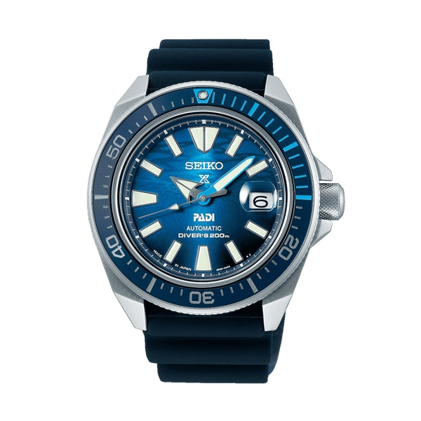 SEIKO MOD. SRPJ93K1 blue dial diver's watch with rubber strap