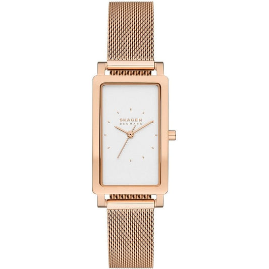 SKAGEN Mod. LILLE women's wristwatch, rose gold IP case, mesh strap, quartz movement, water resistant, in official packaging.