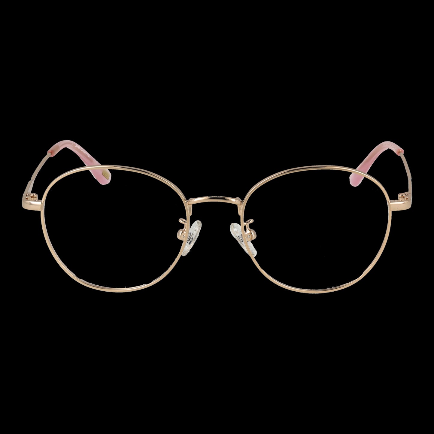Gold-rimmed eyeglasses with pink accents, SKECHERS MOD. SE2197-D 49028, designed for ladies.