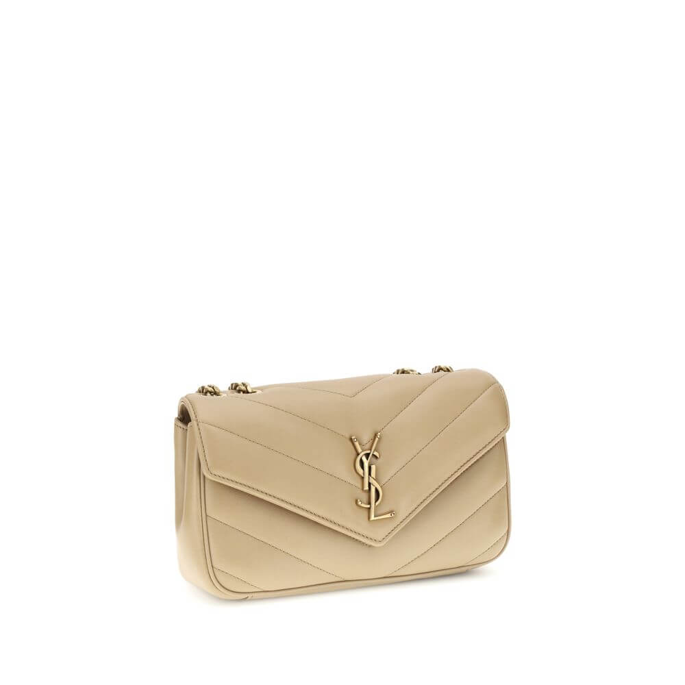 Saint Laurent Beige Lamb Ovis Aries Aries Shoulder Bag