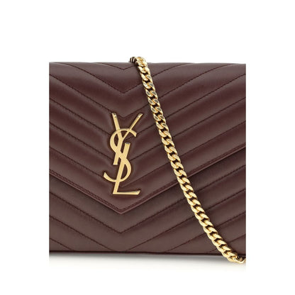 Saint Laurent Bordeaux Calf Leather Bos Taurus Wallet