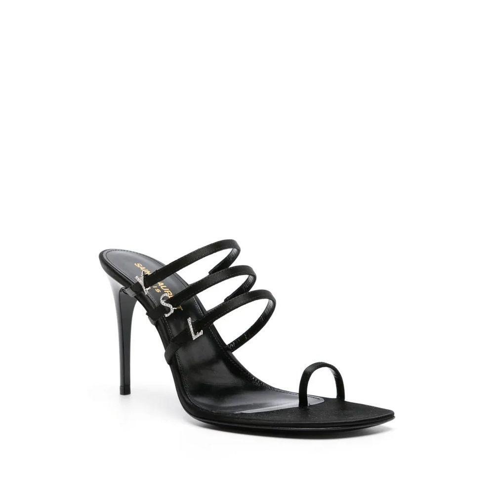 Saint Laurent Jerry 95 Satin Sandals SA-8735564595412-EU36.5/US6.5