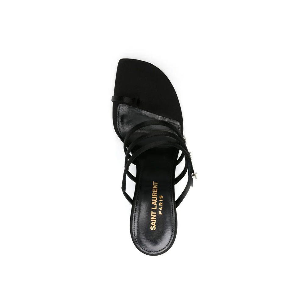 Saint Laurent Jerry 95 Satin Sandals SA-8735564595412-EU36.5/US6.5