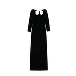 Saint Laurent Velvet Long Dress SA-8736571293908-IT46 | S
