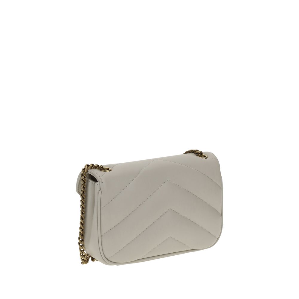 Saint Laurent White Lamb Ovis Aries Aries Shoulder Bag