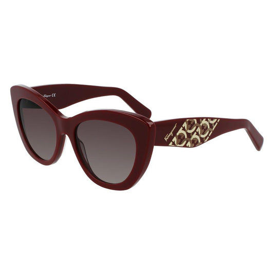 Salvatore Ferragamo Bordeaux Haircalf Sunglasses 1728,67434610848,Bordeaux,New with tags,Salvatore Ferragamo,Sunglasses for Women - Sunglasses,Women Salvatore Ferragamo SFSF1022S603AC