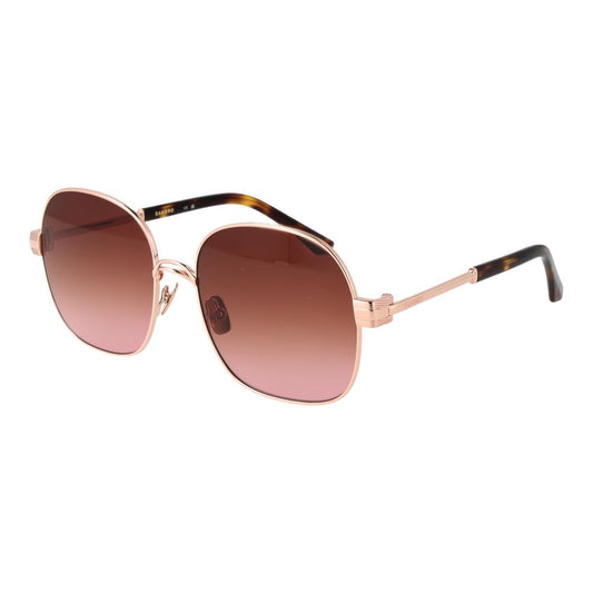 Sandro Rose Gold Acetate Sunglasses with pink gradient lenses, full-rim design, 100% UVA & UVB protection. Frame and lens color rose gold.