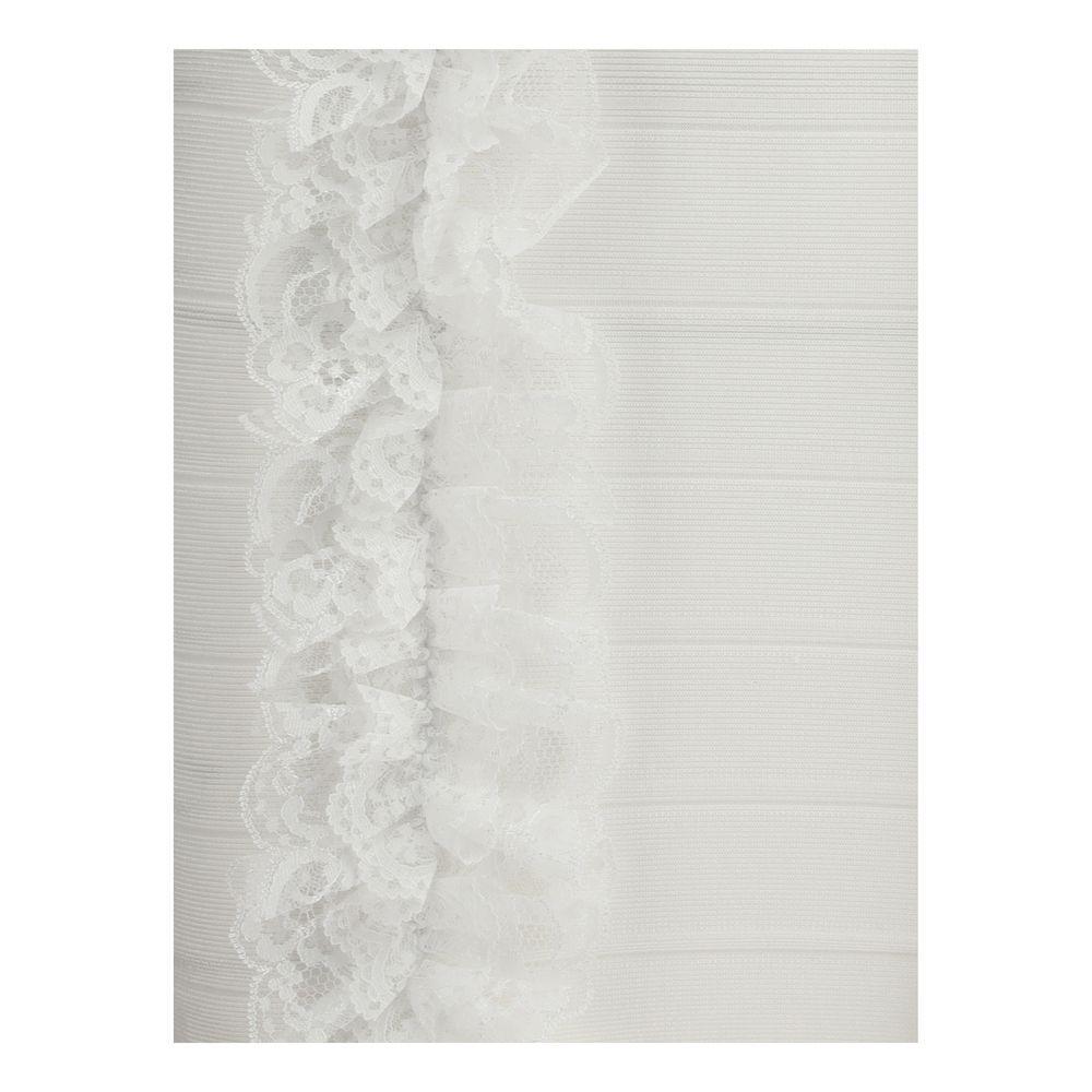 Self-Portrait Knit Ruffle mini Dress SE-SS25CK009SWWHITE-6