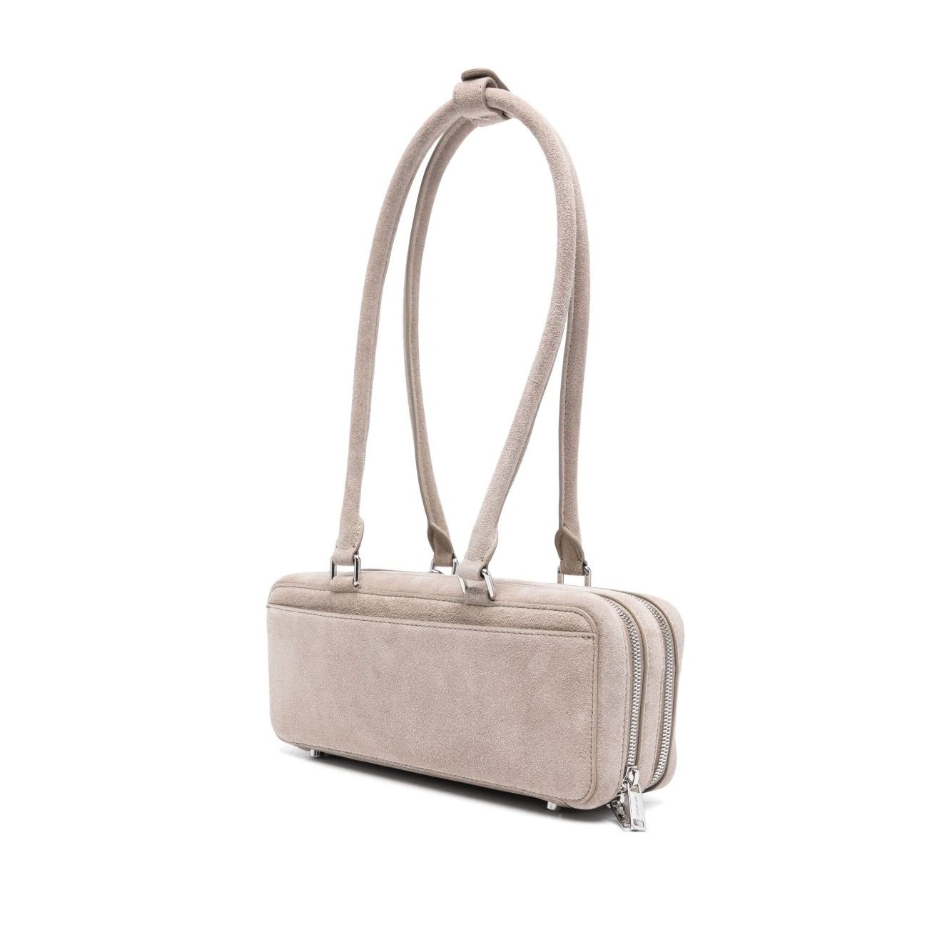 Self-Portrait suede baguette shoulder bag