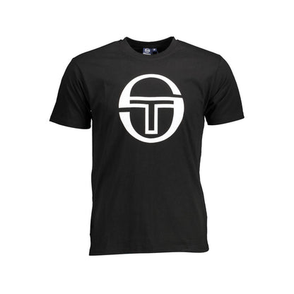 Sergio Tacchini Black Cotton Men T-Shirt