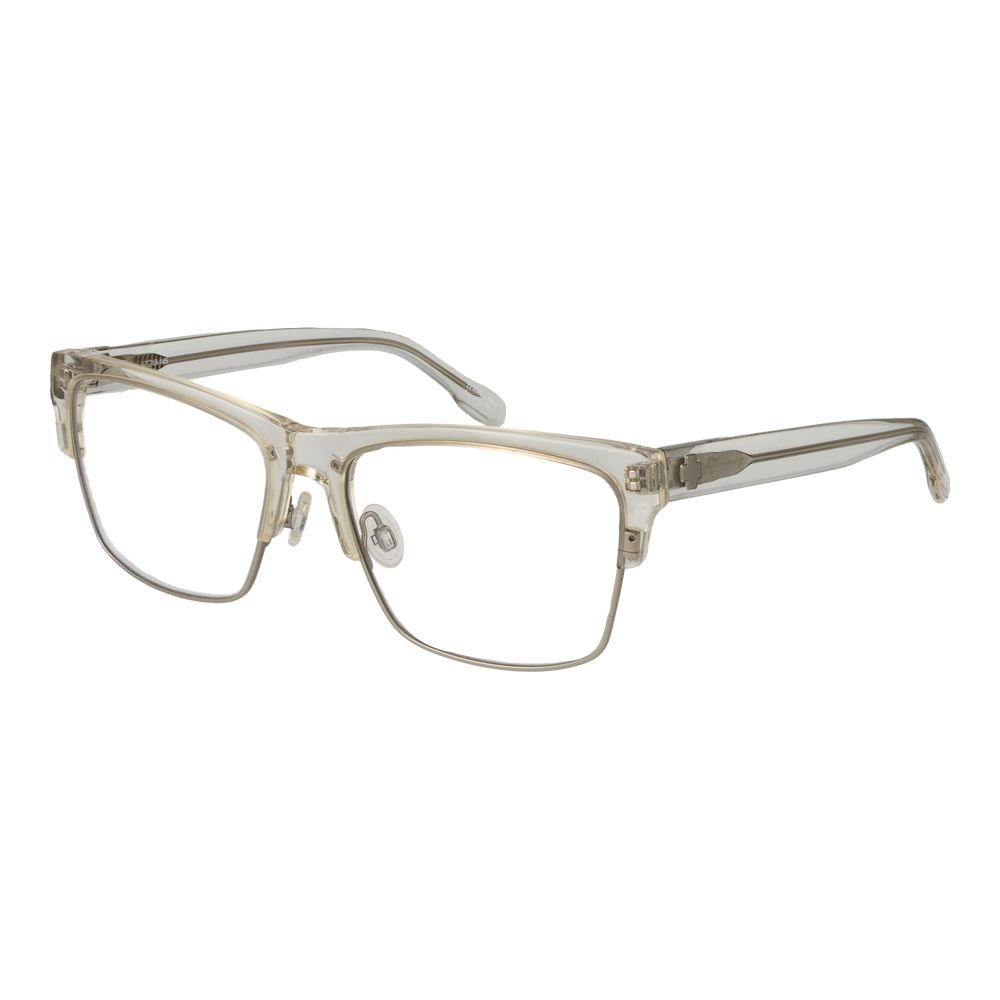 Spy Transparent Plastic Glasses (Frames) - Unisex full-rim transparent frame with demo lenses and spring hinge, size 57-18-145.