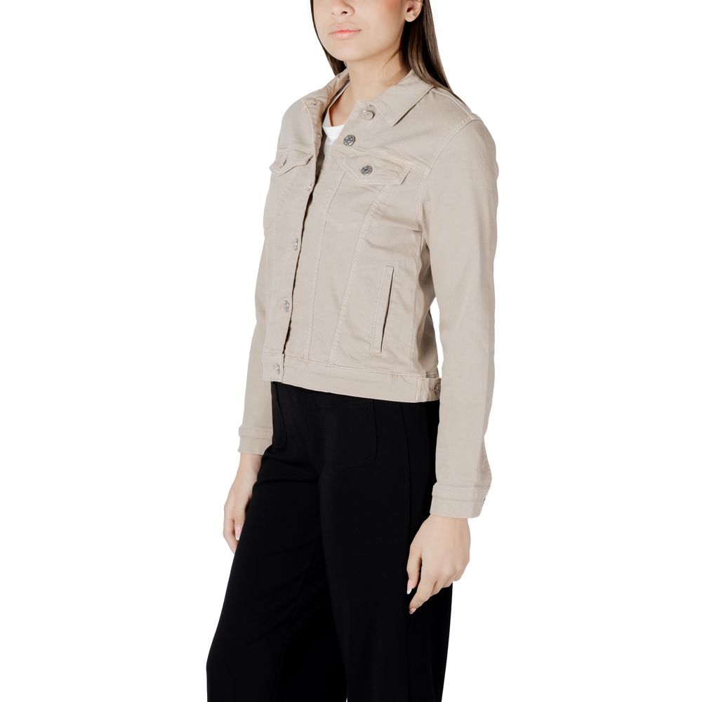 Street One Beige Cotton Jackets & Coat