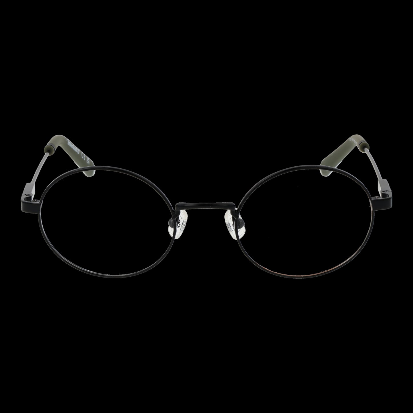 Black round eyeglasses for men, model TIMBERLAND MOD. TB1737 50001, featuring metal frame perfect for gent's fashion and style.