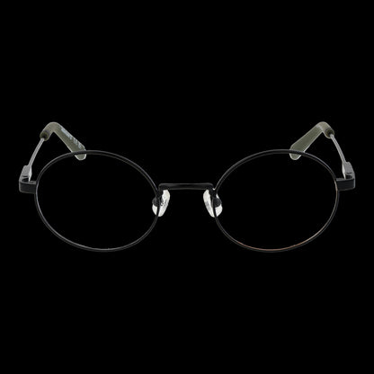 Black round eyeglasses for men, model TIMBERLAND MOD. TB1737 50001, featuring metal frame perfect for gent's fashion and style.